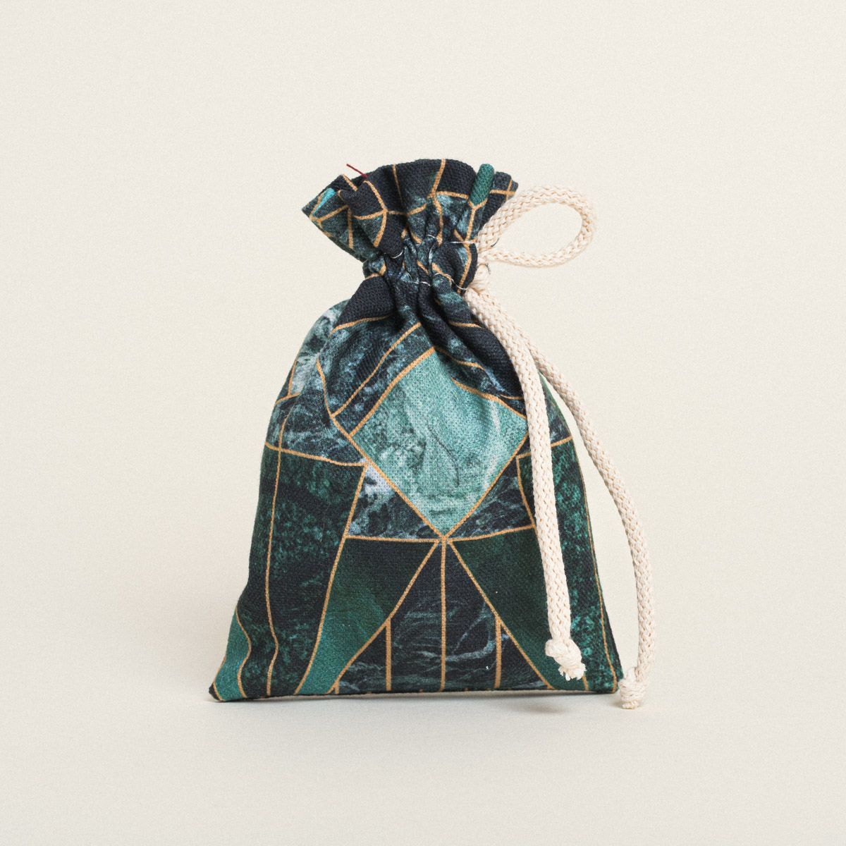 Beauty Home ΠΟΥΓΚΙ ΜΕ ΚΟΡΔΟΝΙ 12 x 17 cm ΓΕΩΜΕΤΡΙΚΟ ΣΧΕΔΙΟ ΜΑΡΜΑΡΟ