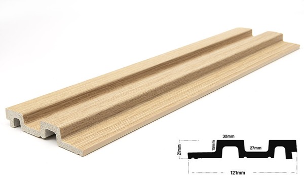 PS PANEL ΜΕ 3D ΠΗΧΑΚΙΑ 04 RESIDENCE 21/122 mm WHITE OAK NewPlan - Image 3