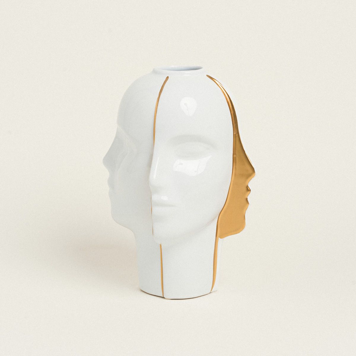Beauty Home ΒΑΖΟ ΠΡΟΣΩΠΑ ΛΕΥΚΟ ΧΡΥΣΟ 30 cm - Image 2
