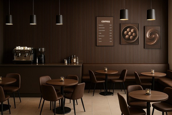 PS PANEL ΜΕ 3D ΠΗΧΑΚΙΑ 08 RESIDENCE 21/122 mm DARK BROWN OAK NewPlan - Image 2
