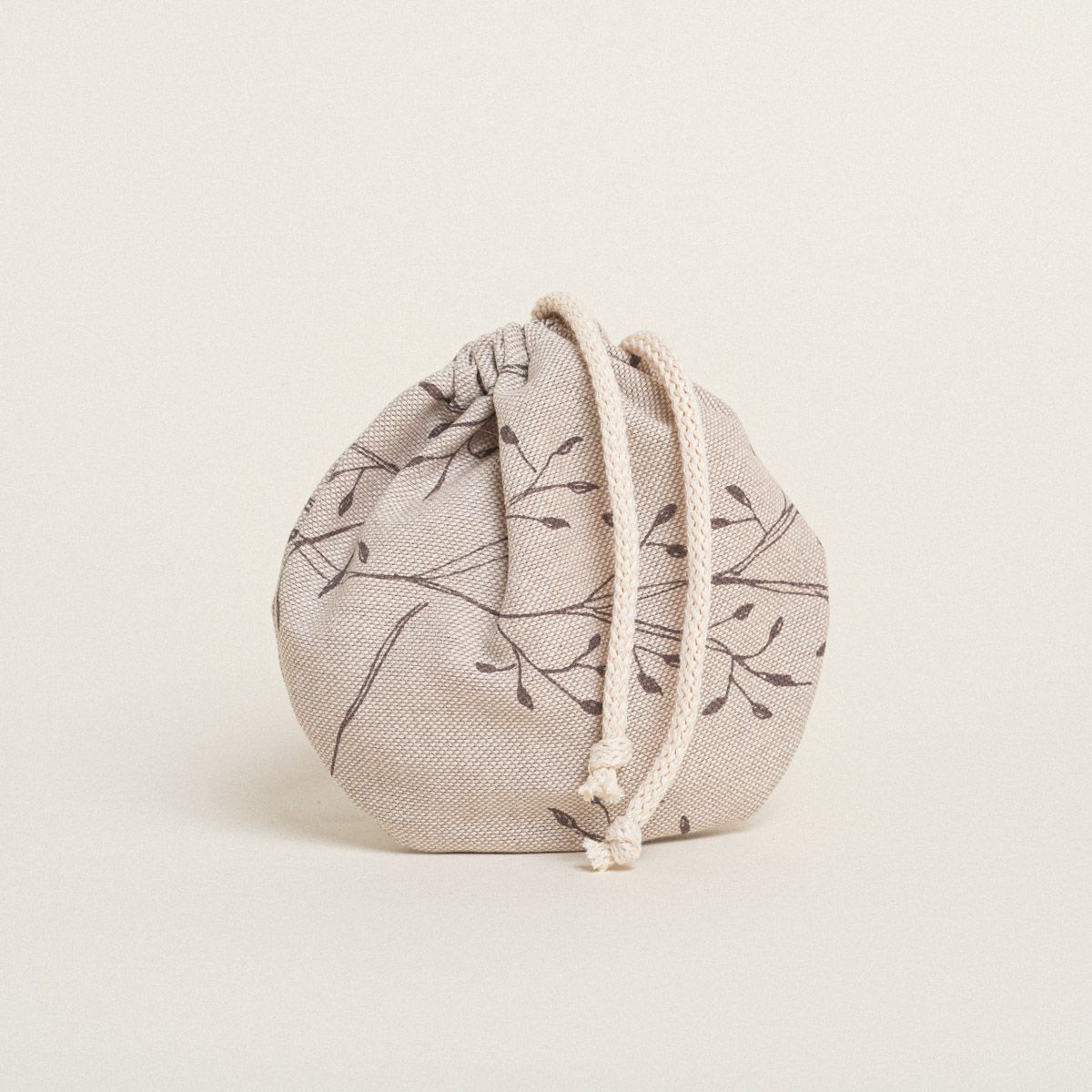 Beauty Home ΠΟΥΓΚΙ ΟΒΑΛ ΜΕ ΚΟΡΔΟΝΙ 13 x 14 cm ΚΛΑΔΙΑ ΜΠΕΖ ΦΟΝΤΟ - Image 2