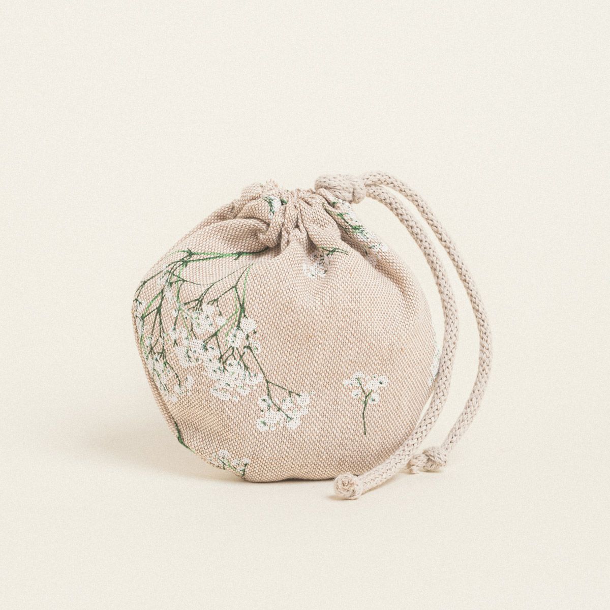 Beauty Home ΠΟΥΓΚΙ ΟΒΑΛ ΜΕ ΚΟΡΔΟΝΙ 13 x 14 cm ΓΥΨΟΦΥΛΛΗ - Image 2
