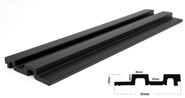 PS PANEL ΜΕ 3D ΠΗΧΑΚΙΑ 10 RESIDENCE 21/122 mm BLACK NewPlan - Image 3