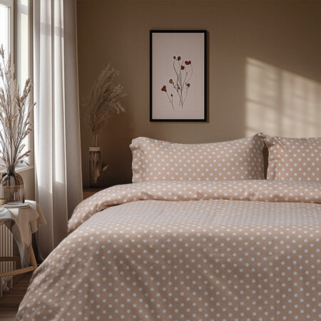 Beauty Home Σετ κουβερλί υπέρδιπλο Art 10101 Fancy 220x240 Μπεζ
