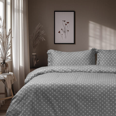 Beauty Home Σετ κουβερλί υπέρδιπλο Art 10101 Fancy 220x240 Γκρι