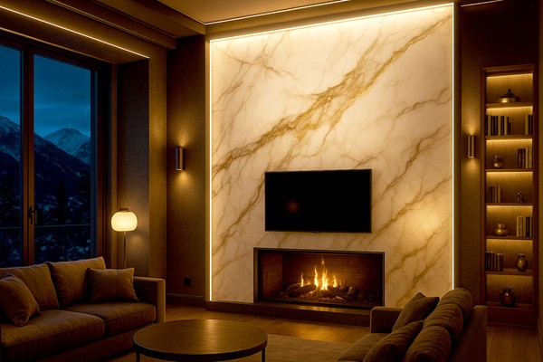 PVC MEGA PANEL 2.8/1220/2800mm CALACATTA GOLD 104 NewPlan - Image 4