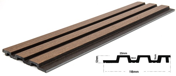 PS PANEL ΜΕ 3D ΠΗΧΑΚΙΑ 11 PIANO 12/122/2900mm GOLDEN OAK/D.BROWN NewPlan - Image 2