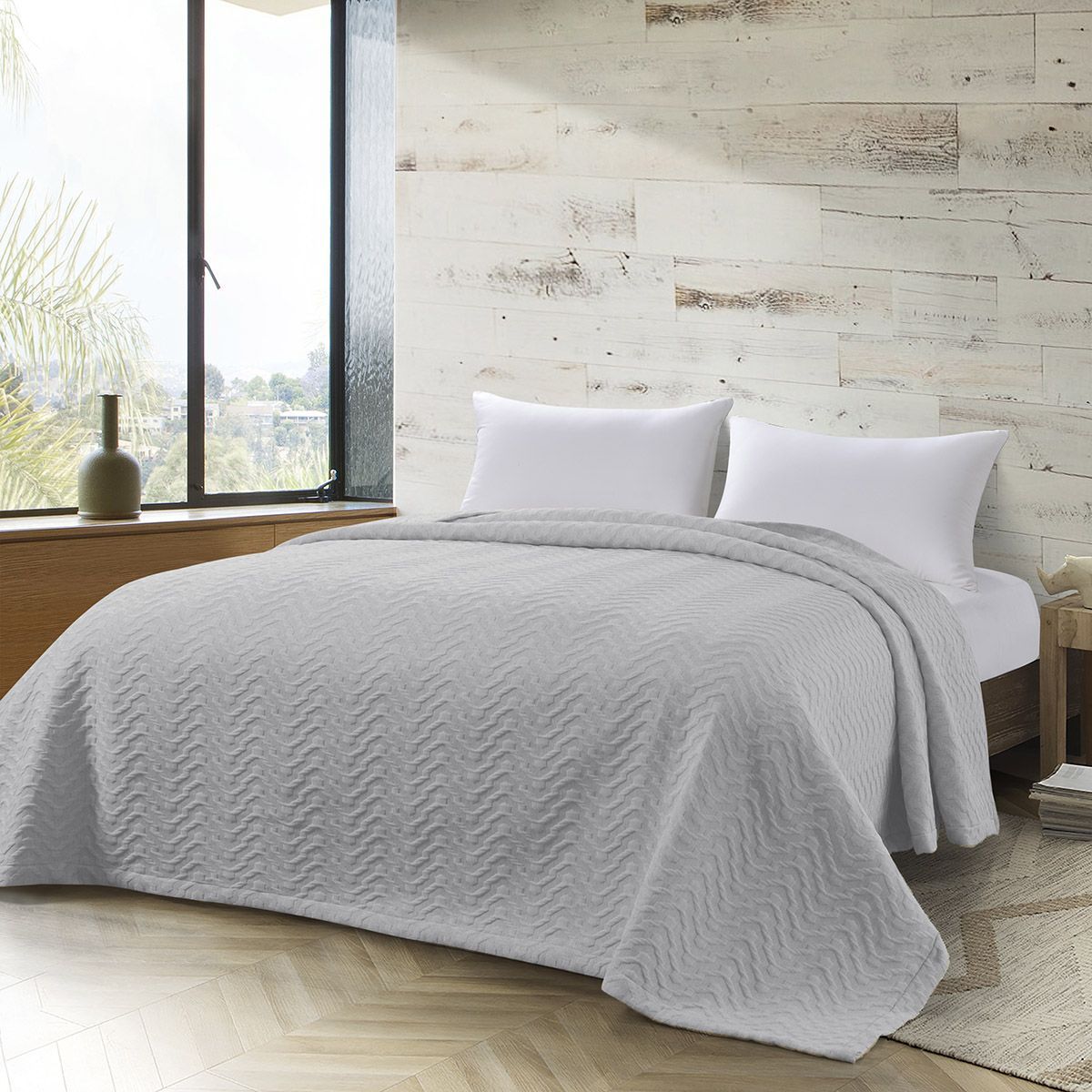 Beauty Home Κουβέρτα ζακάρ King Size Action Art 11174 260x270 Γκρι - Image 2