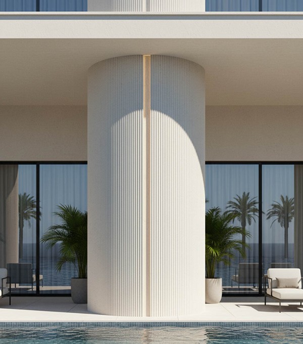 PANEL 113020 (ΚΙΒ 8ΤΜΧ) ΕΥΚΑΜΠΤΗΣ ΠΕΤΡΑΣ 600/1200mm RIPPLE BOARD BEIGE WHITE NewPlan - Image 2