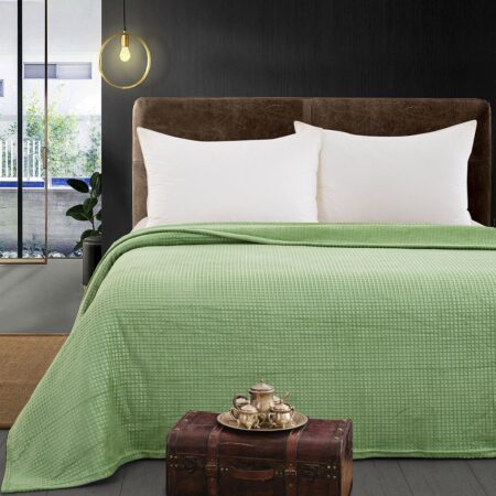 Beauty Home Κουβέρτα μονόχρωμη υπέρδιπλη Fleece Art 11552 220x240 Πράσινο
