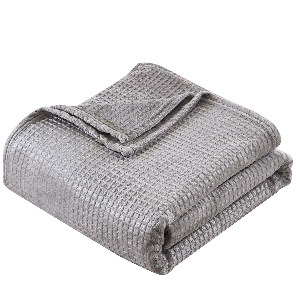 Beauty Home Κουβέρτα μονόχρωμη υπέρδιπλη Fleece Art 11555 220x240 Γκρι - Image 2