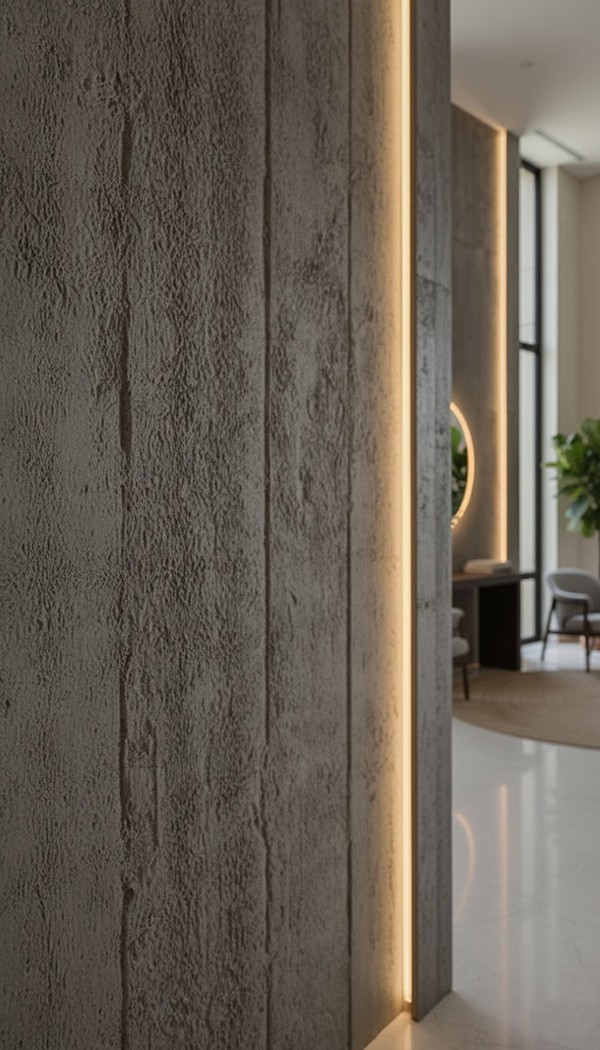 PANEL 117050 (ΚΙΒ 10ΤΜΧ) ΕΥΚΑΜΠΤΗΣ ΠΕΤΡΑΣ 600/1200mm CONCRETE BOARD MEDIUM GREY NewPlan - Image 4