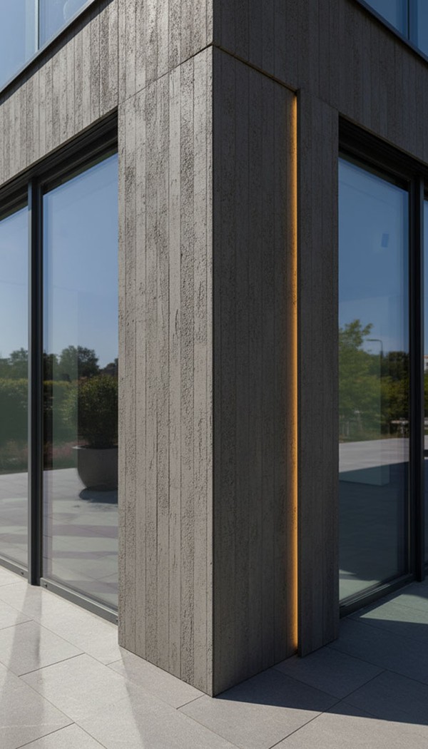 PANEL 117050 (ΚΙΒ 10ΤΜΧ) ΕΥΚΑΜΠΤΗΣ ΠΕΤΡΑΣ 600/1200mm CONCRETE BOARD MEDIUM GREY NewPlan - Image 5