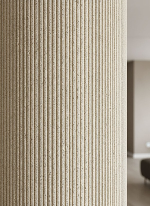 PANEL 119020 (ΚΙΒ 8ΤΜΧ) ΕΥΚΑΜΠΤΗΣ ΠΕΤΡΑΣ 600/1200mm LINE STONE BOARD BEIGE WHITE NewPlan - Image 4