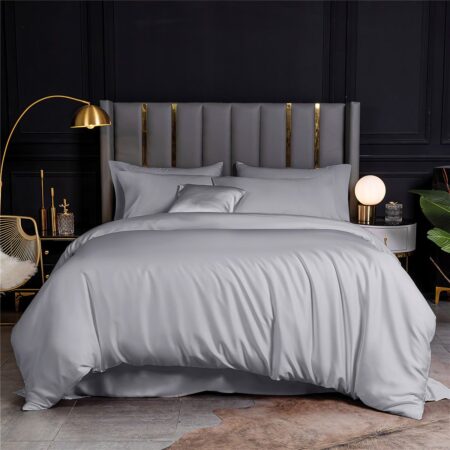 Beauty Home Σετ παπλωματοθήκη υπέρδιπλη Bamboo 300tc Art 12051 Silver Fantasy 240x260 Γκρι