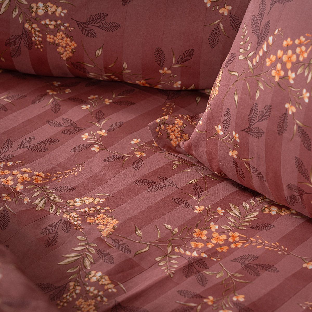 Beauty Home Σετ πάπλωμα υπέρδιπλο Art 12216 Indra 100% Βαμβακοσατέν 300tc 220x240 Σάπιο μήλο - Image 2