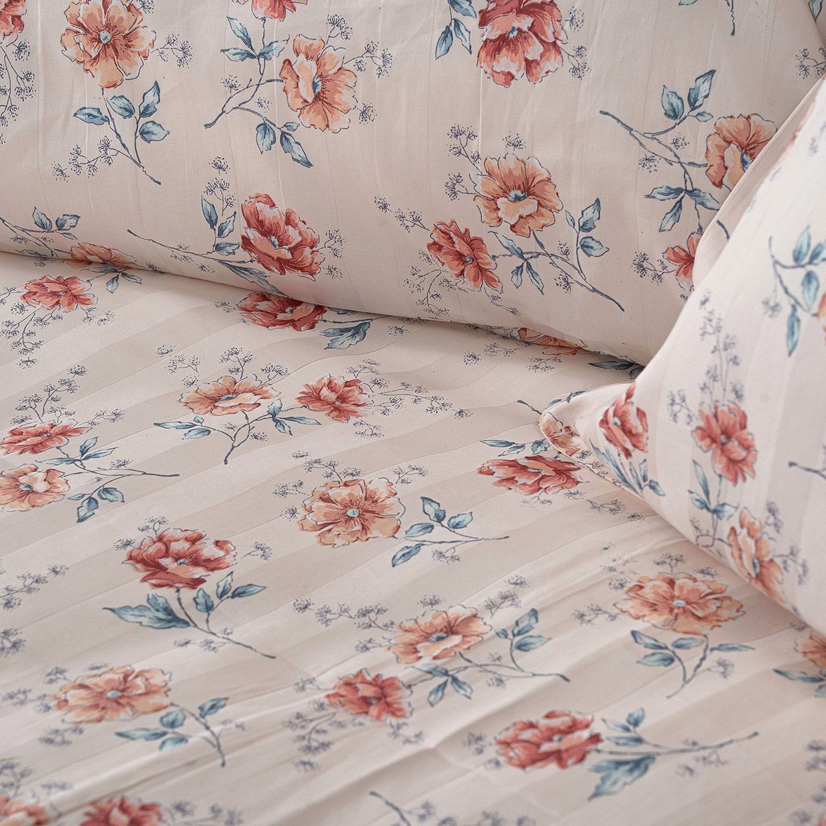 Beauty Home Σετ σεντόνια υπέρδιπλα με λάστιχο Art 12218 Chloe 100% Βαμβακοσατέν 300tc 170x200+30 Μπεζ - Image 2