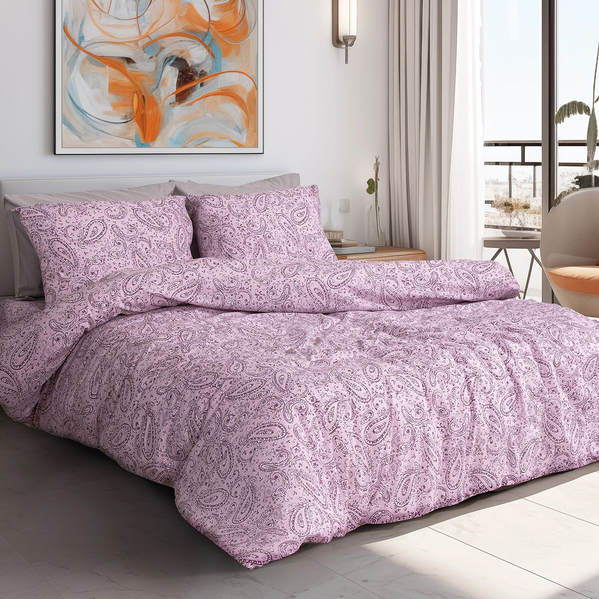 Beauty Home Σετ παπλωματοθήκη υπέρδιπλη Aelia Art 12257 220x250 Λιλά