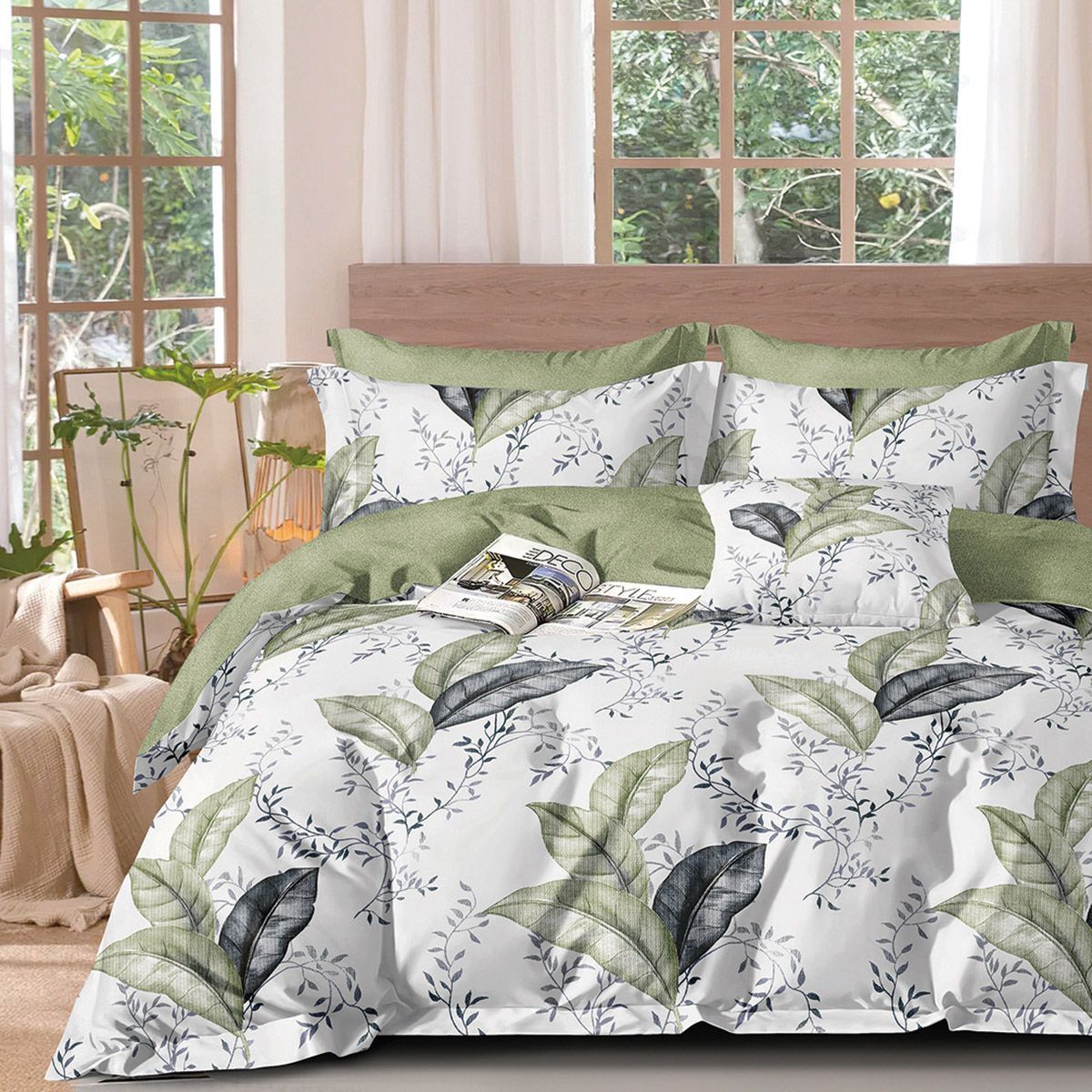 Beauty Home Σετ παπλωματοθήκη υπέρδιπλη Art 12277 Adelina 230x250 Λαδί