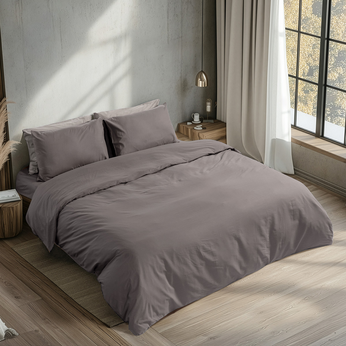 Beauty Home Πάπλωμα υπέρδιπλο Prime Αrt 1230 220x240 Aνθρακί