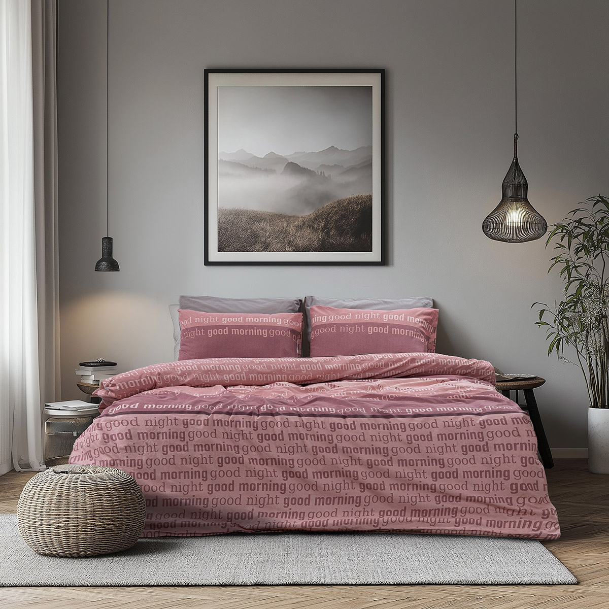 Beauty Home Σετ κουβερλί μονό Glory Art 12374 160x230 Σάπιο Μήλο,Ροζ