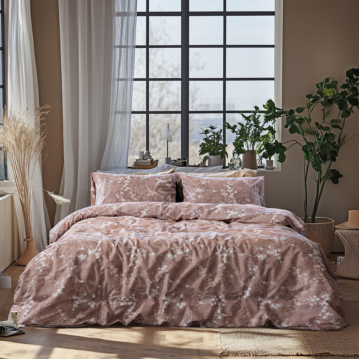 Beauty Home Σετ πάπλωμα μονό Glory Art 12380 160x230 Μόκα