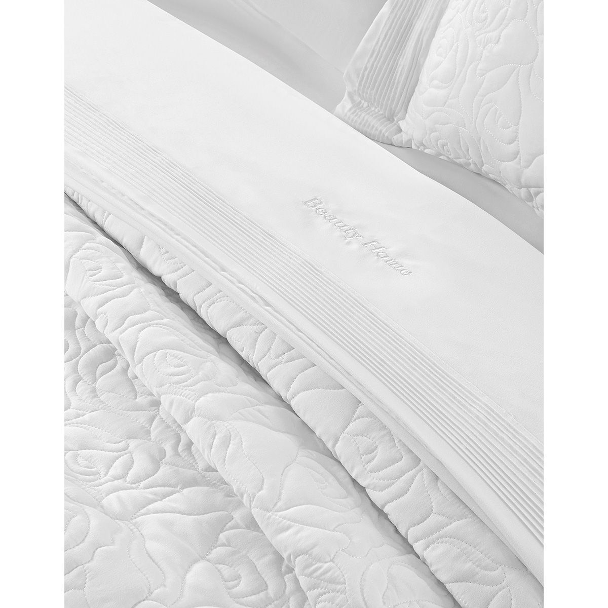 Beauty Home Σετ κουβερλί υπέρδιπλο Rose Art 12500 230x250 Λευκό - Image 3