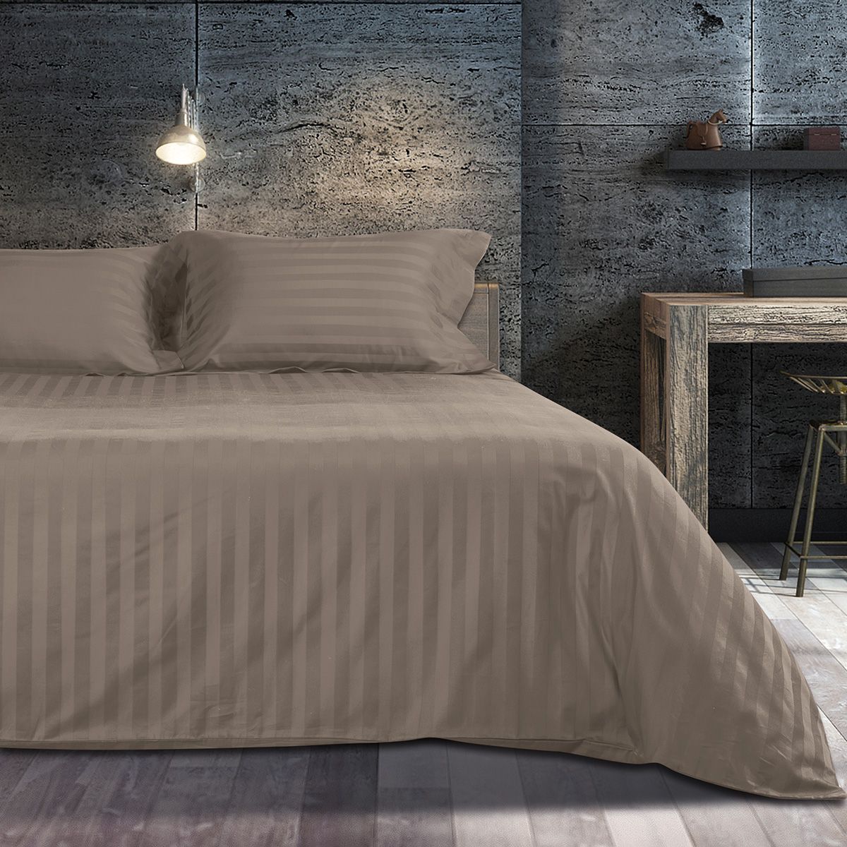 Beauty Home Σετ παπλωματοθήκη υπέρδιπλη Art 1530 Stripe σε 7 αποχρώσεις 240x250