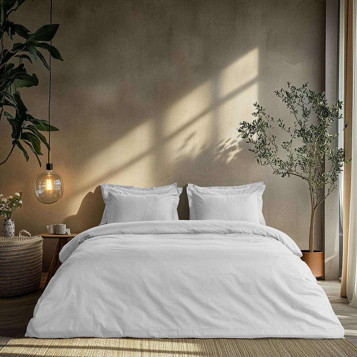 Beauty Home Σετ σεντόνια υπέρδιπλα με λάστιχο Art 1700 Harmony 170x200+30 Λευκό