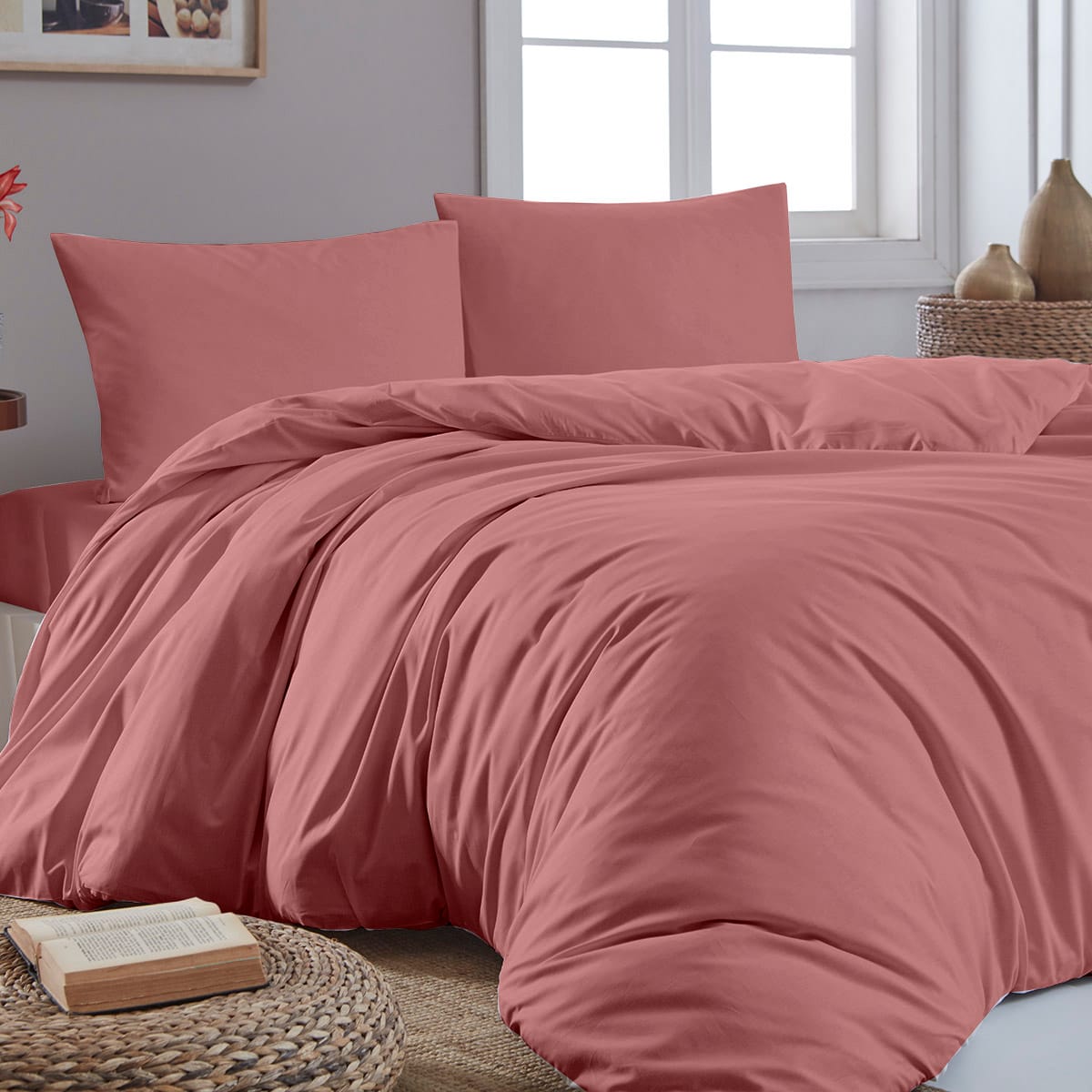 Beauty Home Παπλωματοθήκη υπέρδιπλη μονόχρωμη Art 1999 230x250 Σάπιο Μήλο