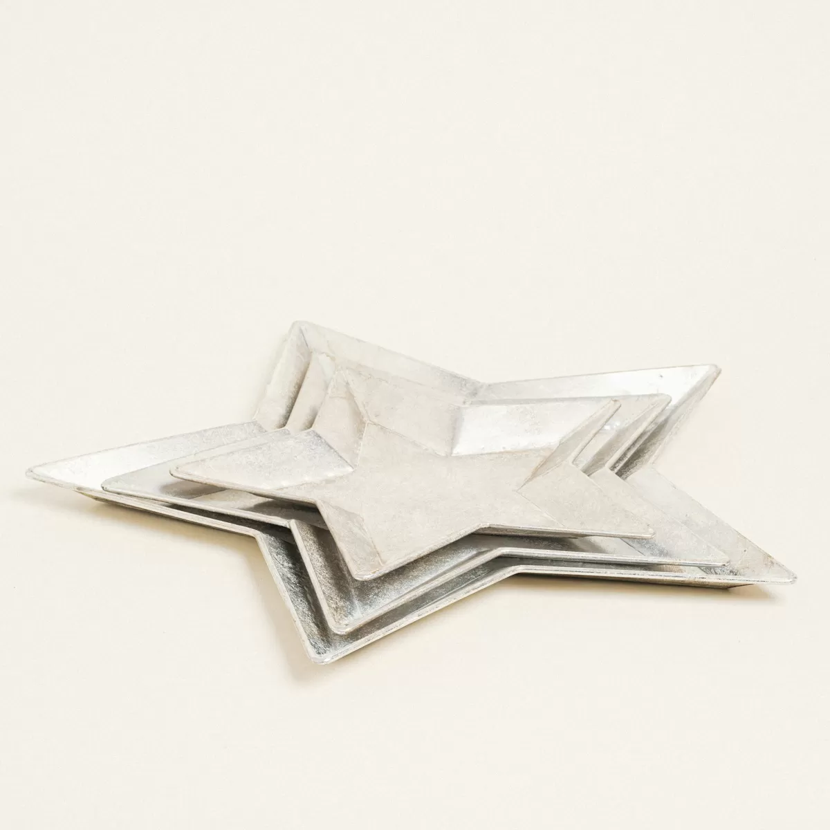 Beauty Home ΜΕΤΑΛΛΙΚΟΣ ΔΙΣΚΟΣ ΑΣΤΕΡΙ ΑΣΗΜΙ 57,5 x 60 x 2,5 CM - Image 2
