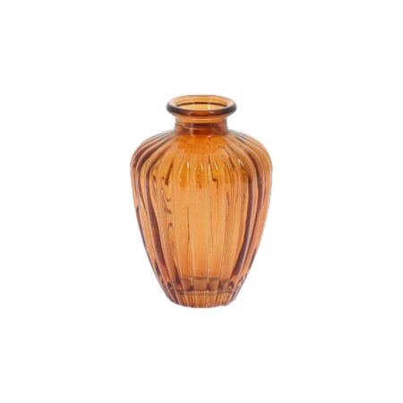 Beauty Home Βάζο γυάλινο Jeanne – Μελί Ø7,5×10,5cm – 180ml