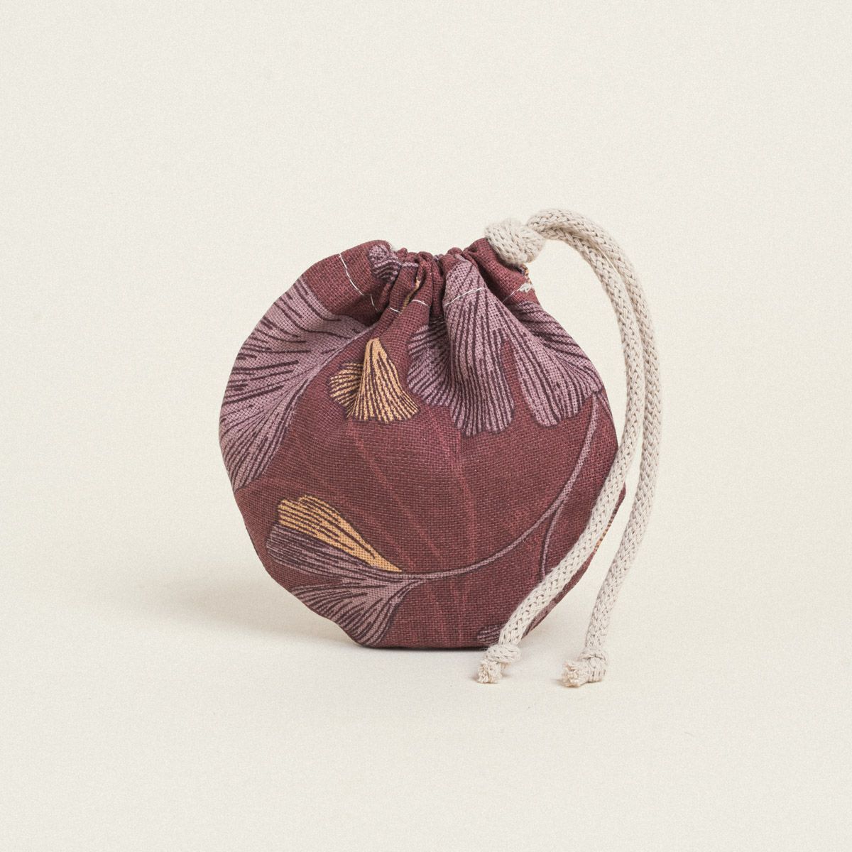 Beauty Home ΠΟΥΓΚΙ ΟΒΑΛ ΜΕ ΚΟΡΔΟΝΙ 13 x 14 cm MΠΟΡΝΤΩ ΓΚΙΝΓΚΟ