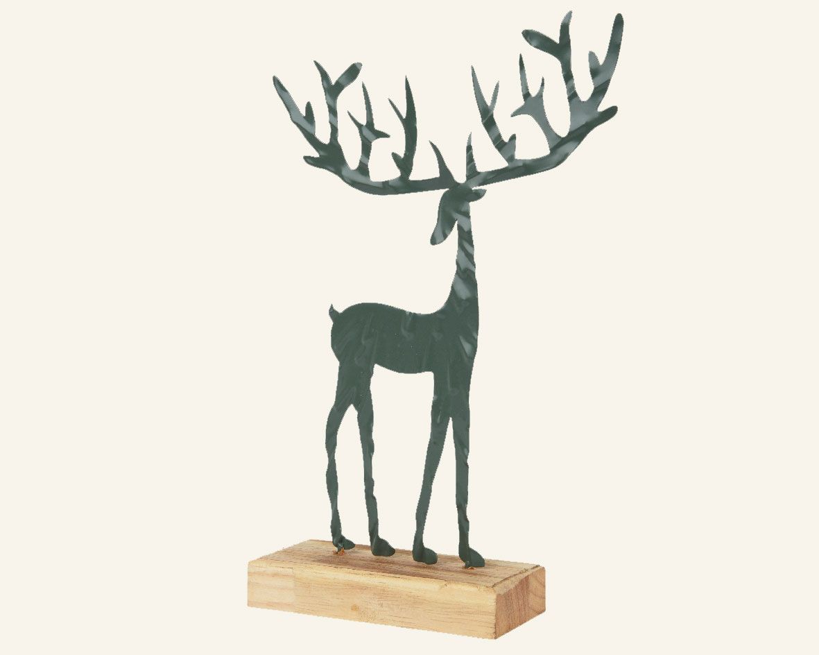Beauty Home ΜΕΤΑΛΛΙΚΟΣ ΤΑΡΑΝΔΟΣ ΜΕ ΒΑΣΗ DARK GREEN 5 x 15 x 23,5 CM - Image 2