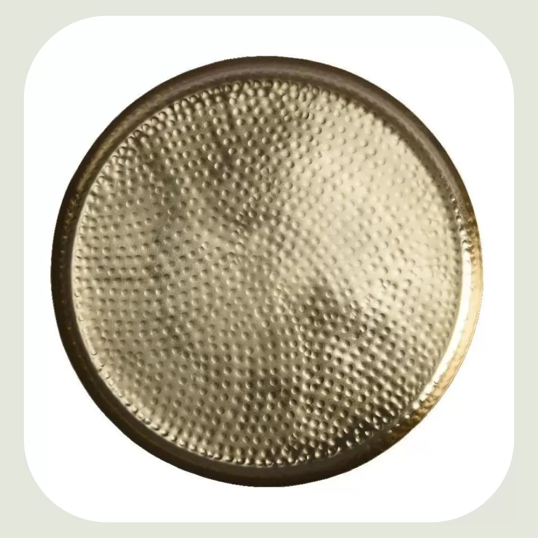 Beauty Home ΔΙΣΚΟΣ ΜΕΤΑΛΛΙΚΟΣ ΧΡΥΣΟΣ 26 cm - Image 2