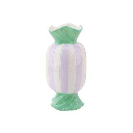 Beauty Home Βάζο “καραμέλα” – Μέντα/Λιλά 9,5×9,5x21cm