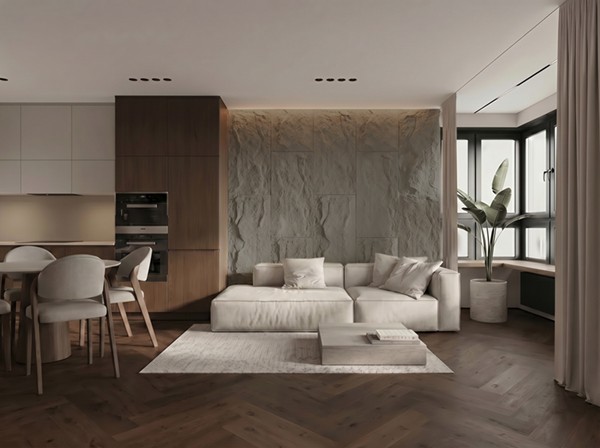 PANEL PU ΤΕΧΝΗΤΗΣ ΠΕΤΡΑΣ 314040 MUSHROOM STONE 600/1200mm LIGHT GREY NewPlan - Image 2