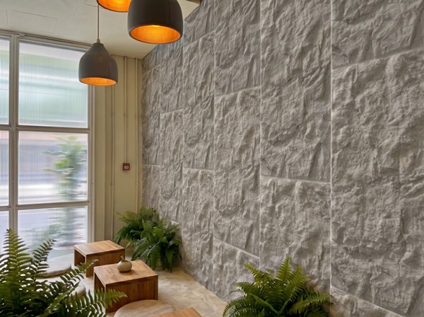 PANEL PU ΤΕΧΝΗΤΗΣ ΠΕΤΡΑΣ 334040 ROCK STONE 600/1200mm LIGHT GREY NewPlan - Image 3