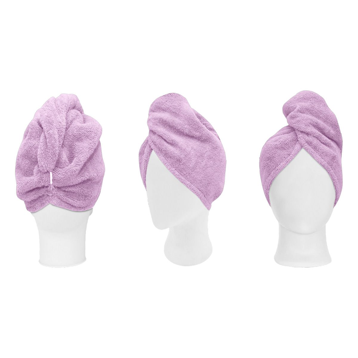 Beauty Home Πετσέτα μαλλιών Turban Art 3409 Λιλά - Image 3