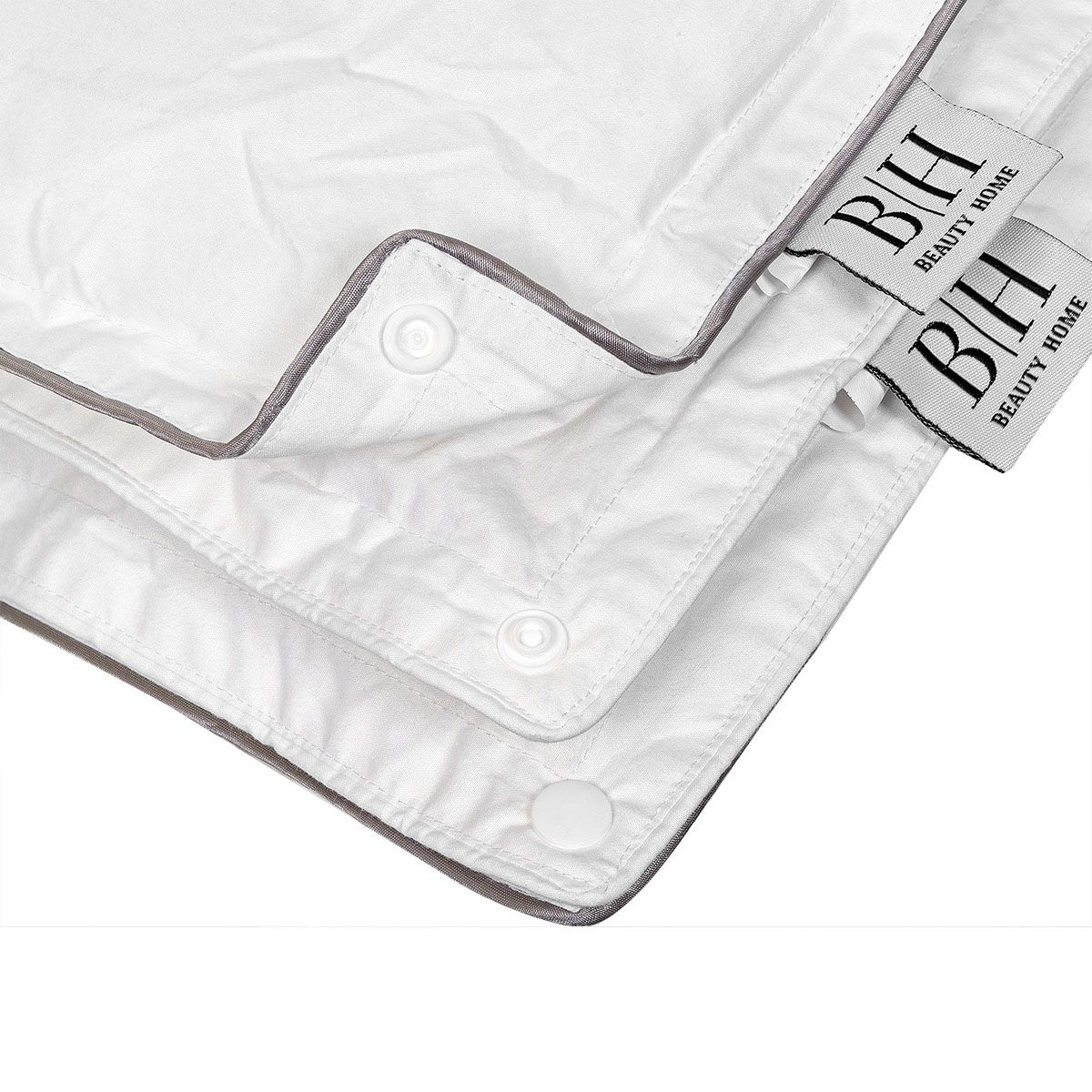 Beauty Home Παπλώματα μονά (2τμχ) με Clip clap Art 4065 550gsm (400gsm+150gsm) 160x240 Λευκό - Image 2