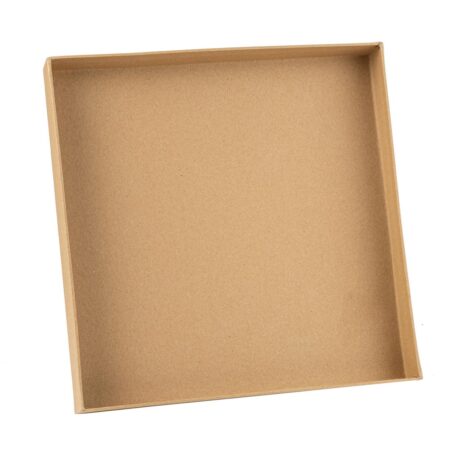 Beauty Home Δίσκος τετράγωνος από χαρτόνι Kraft 30x30x4cm – Κατάλληλος για Τρόφιμα