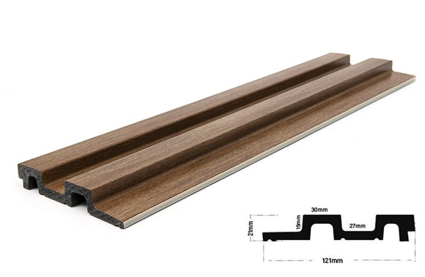 PS PANEL ΜΕ 3D ΠΗΧΑΚΙΑ 44 RESIDENCE 21/122 mm BROWN OAK NewPlan - Image 4
