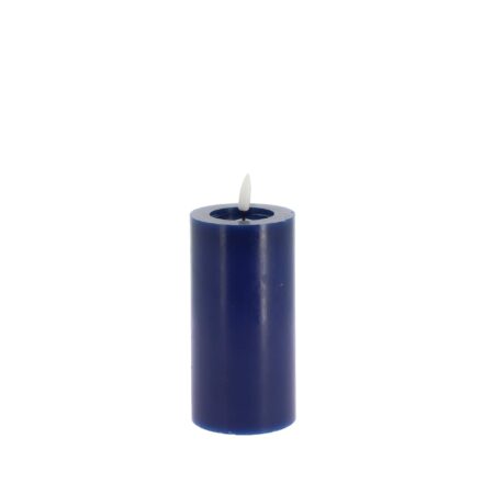 Beauty Home Κυλινδρικό κερί LED μπλε Ø7x15cm
