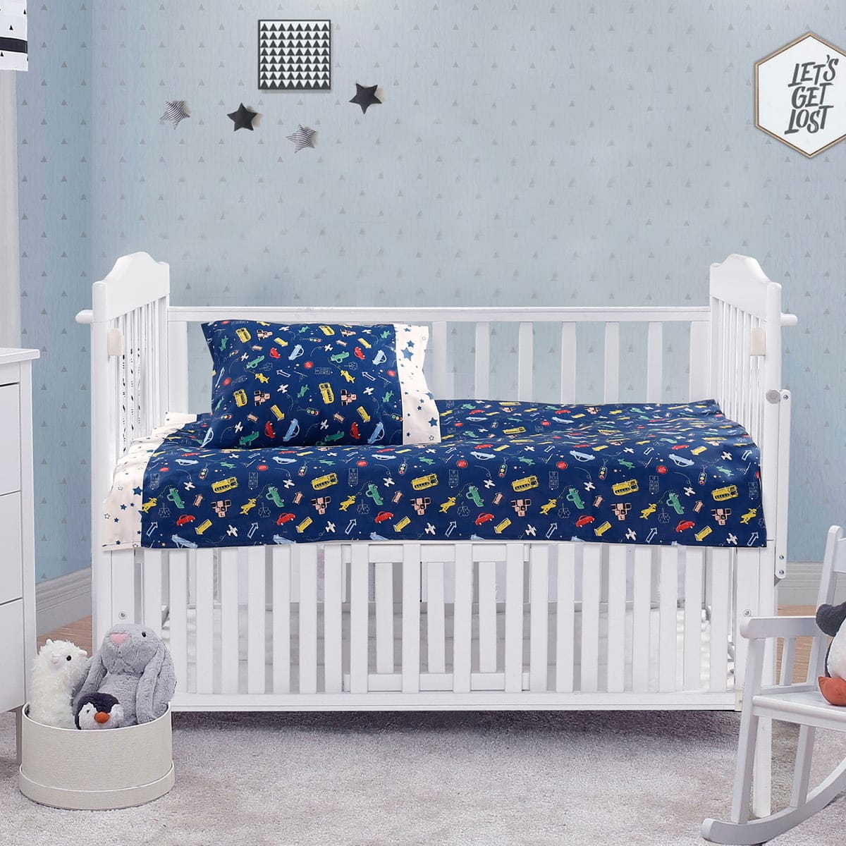 Beauty Home Σετ σεντόνια βρεφικά Art 5174 120x160 Μπλε - Image 3