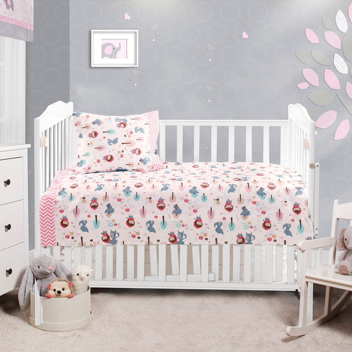 Beauty Home Σετ σεντόνια βρεφικά Art 5178 120x160 Ροζ - Image 3