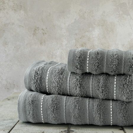 Σετ Πετσέτες (30x50 + 50x90 + 70x140) - Aura Dark Gray
