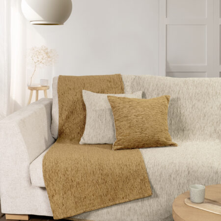 Ριχτάρι διπλής όψης 180x240 - Caldo Beige/Gold