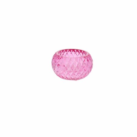 Beauty Home Κηροπήγιο Chloé Γυαλί Framboise Ø7,5x4cm