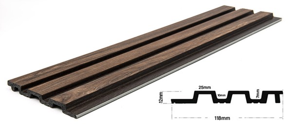 PS PANEL ΜΕ 3D ΠΗΧΑΚΙΑ 54 PIANO 12/122/2900mm WALNUT/DARK BROWN NewPlan - Image 3