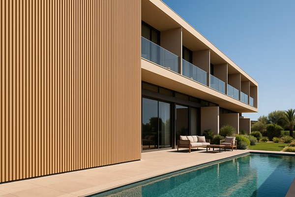 WPC PANEL 2ης ΓΕΝΙΑΣ ΜΕ 3D ΠΗΧΑΚΙΑ 25/147.5mm LIGHT OAK 5550 NewPlan - Image 2